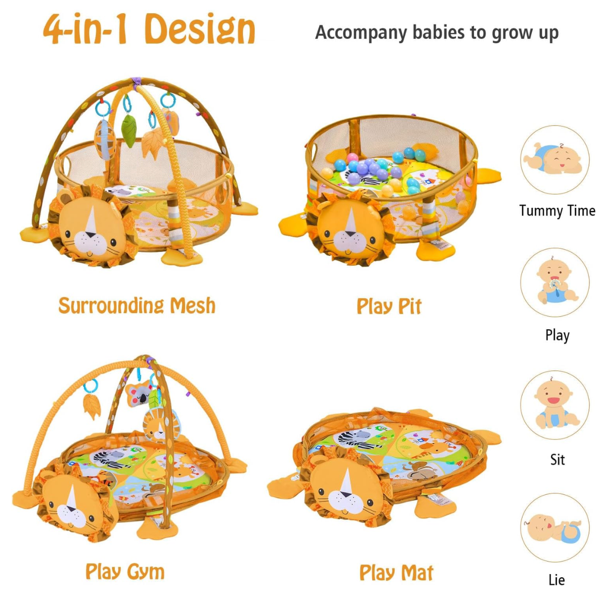 Miniatura 2 de Gimnasio corral para bebé 4 en 1